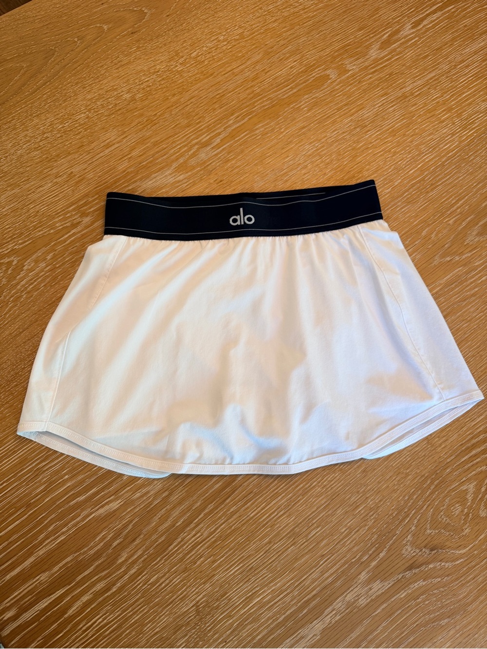 ALO White Match Point Tennis Skirt S
